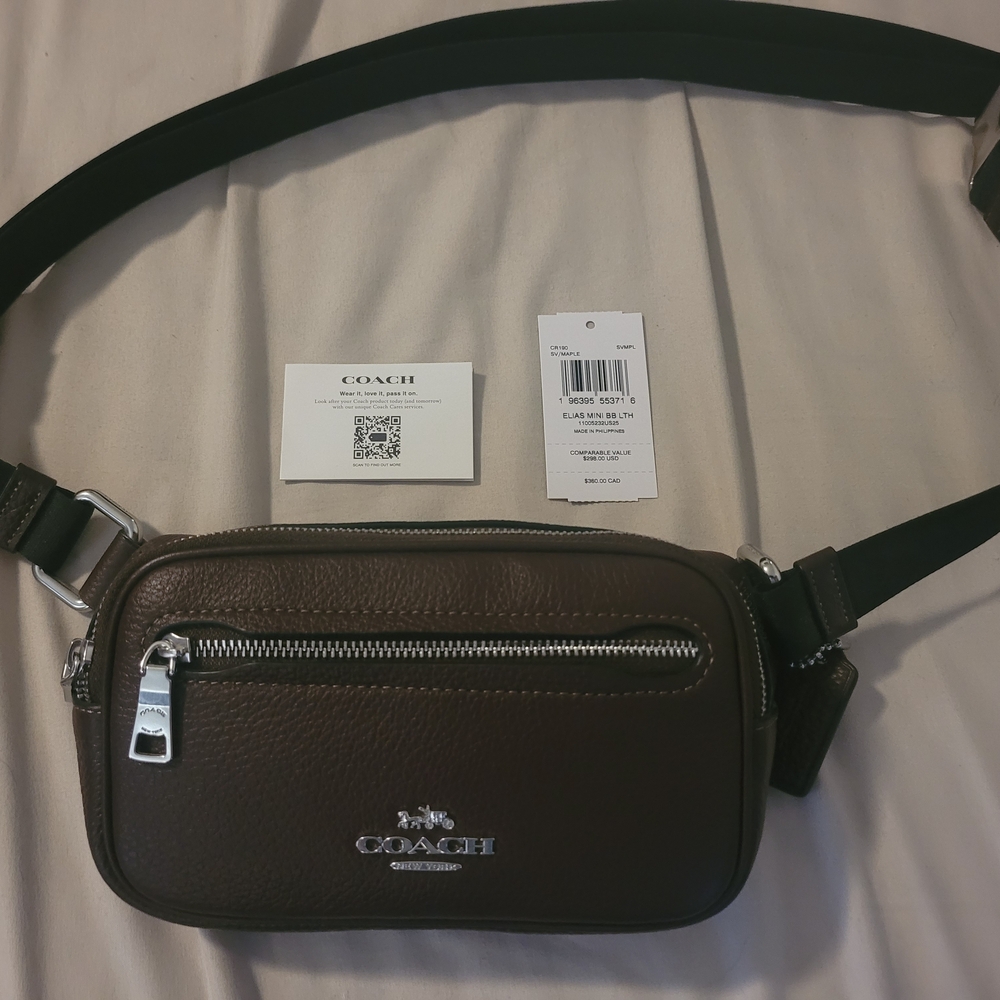 Coach Dark Brown Leather Belt Bag